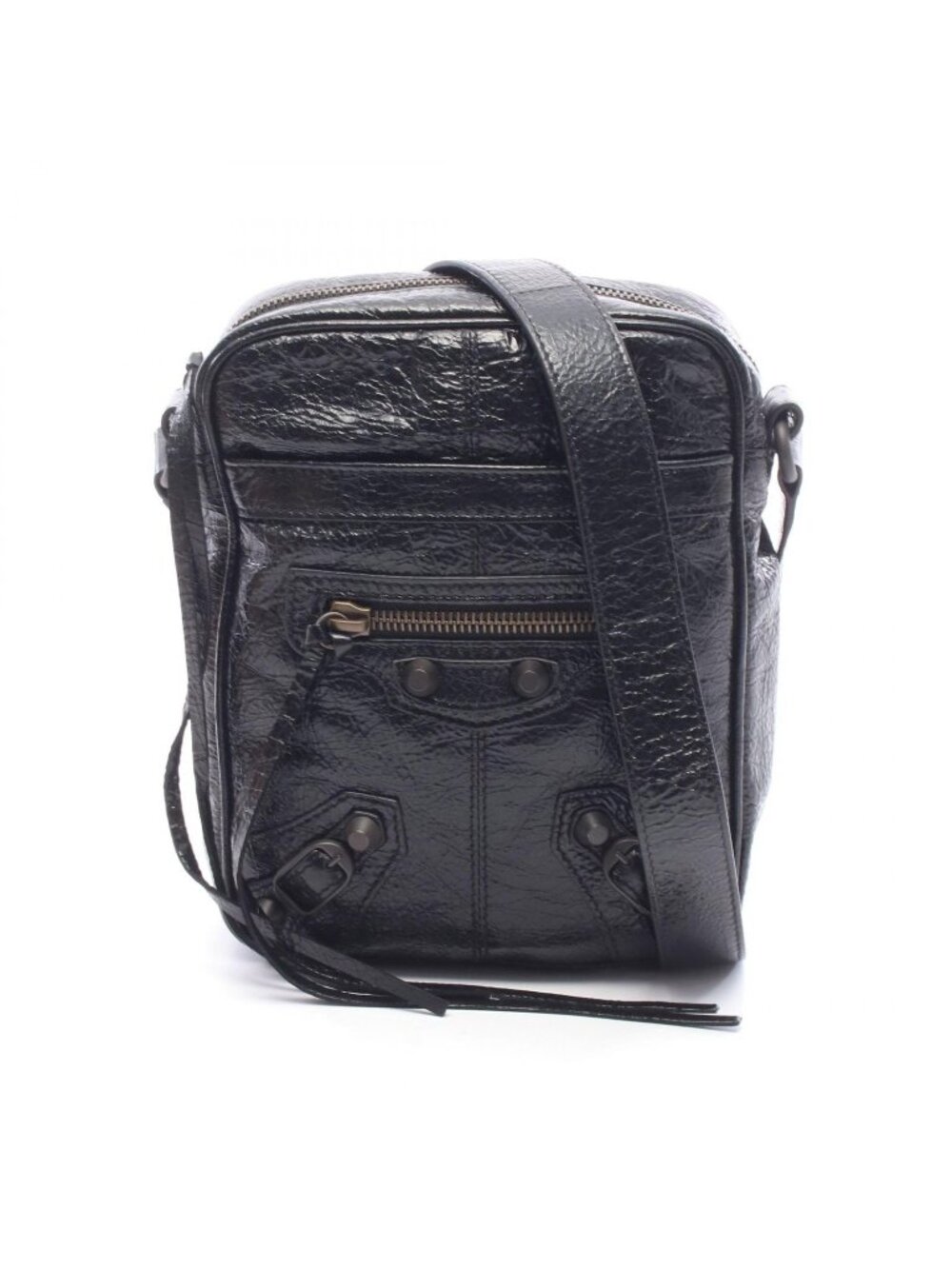 Balenciaga Shoulder Bag Buckle City Height Leather